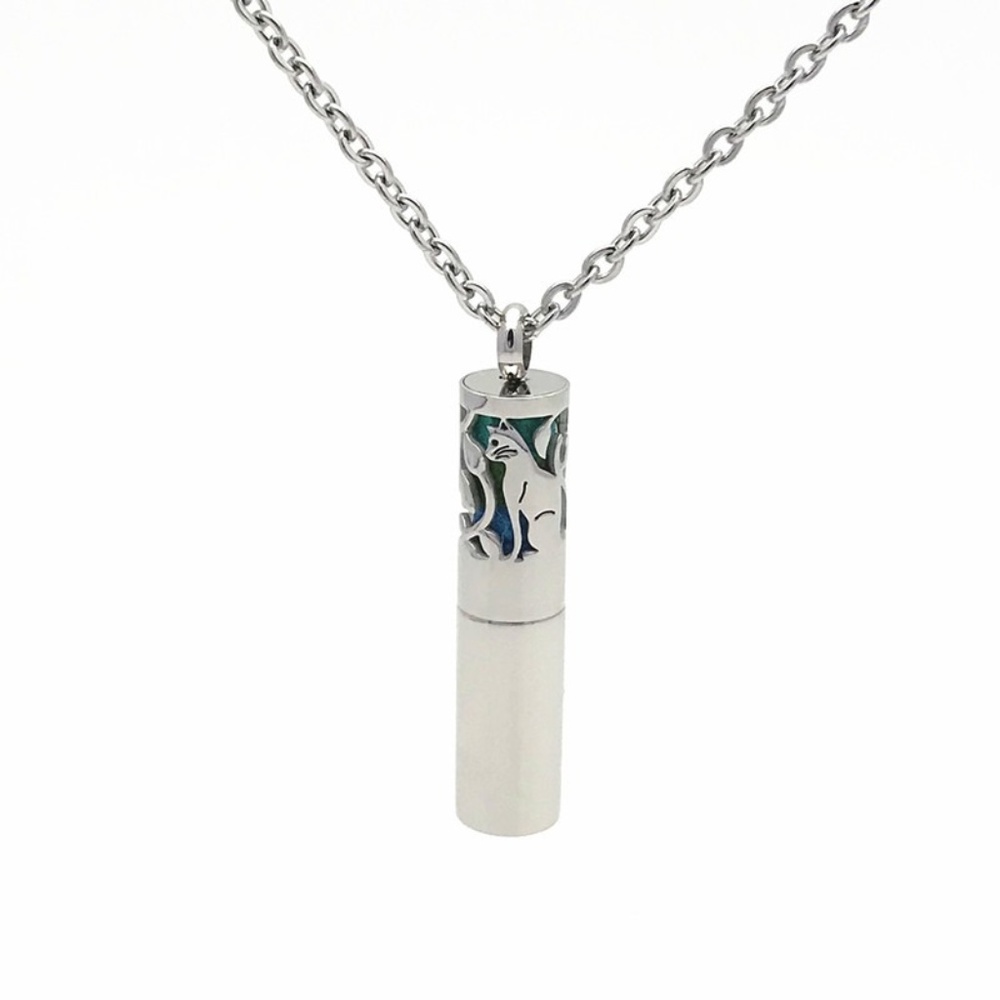 “All Bottled Up” Kitty Cat Essential Oil Necklace